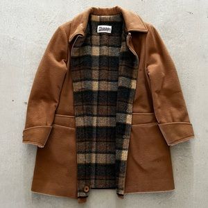 Vintage 70s - 80s Plaid Wool Penguin Coat